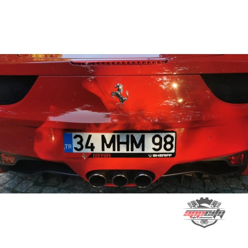 Ferrari Uyumlu İsme Özel Tasarım Lüks Pleksi Plakalık